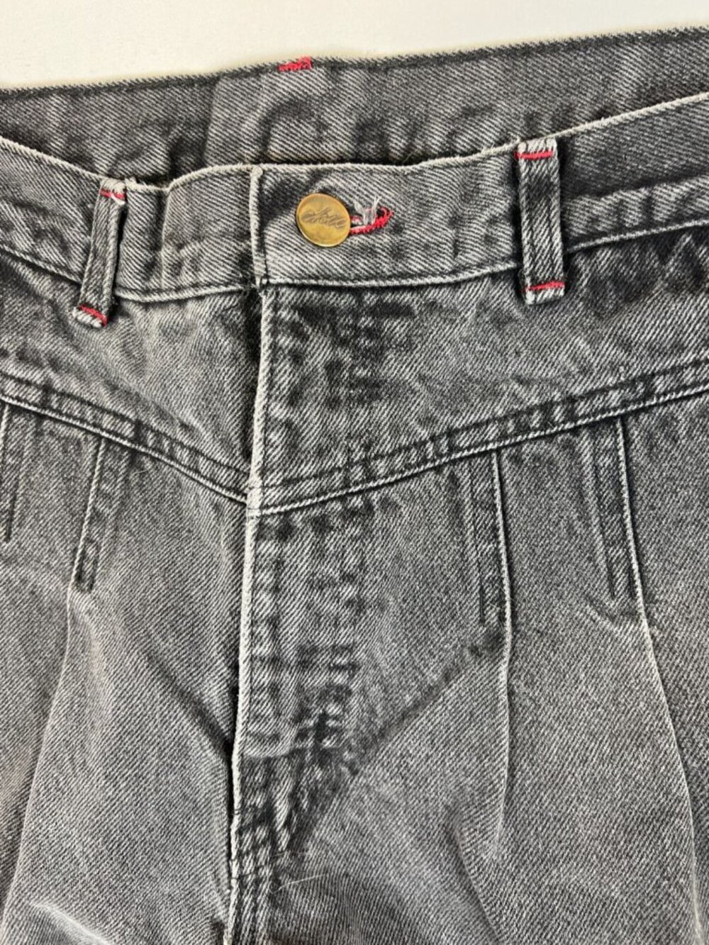 Vintage Chic Women 16 Average Black High Rise Tapered Mom Jeans Made in USA - Picture 3 of 10